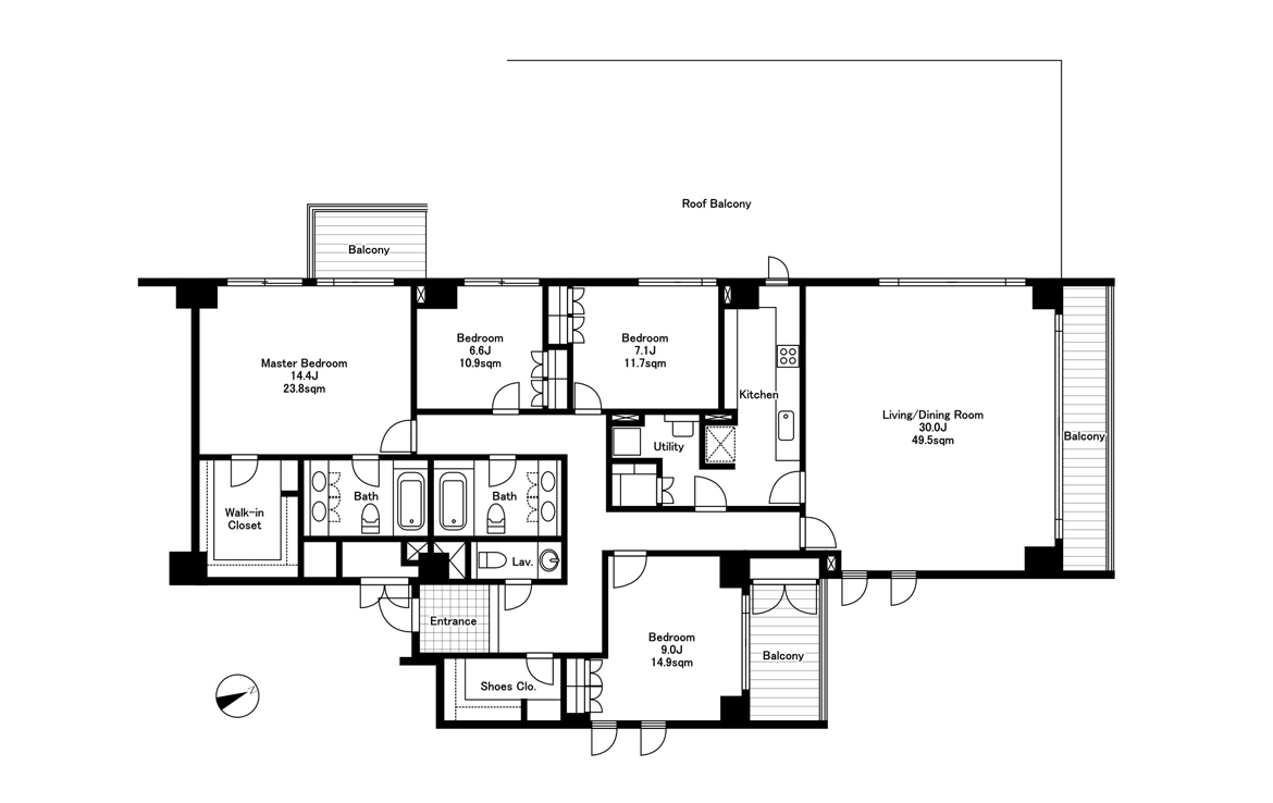 Jingu Gaien Terrace  floor plan