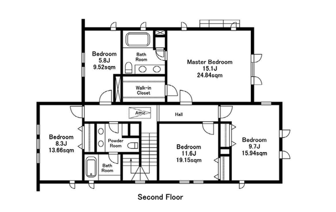 Azabudai 3chome Detached House B floor plan 2